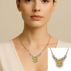 LIVHL Yellow Sapphire Luxury Jewelry Set