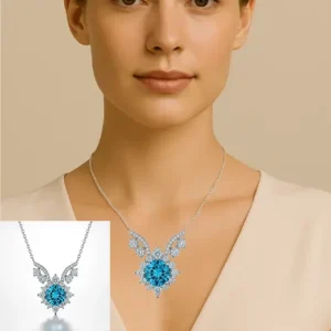 LIVHL Blue Topaz Luxury Jewelry Set